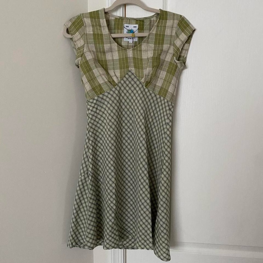 Plaid Green Dress